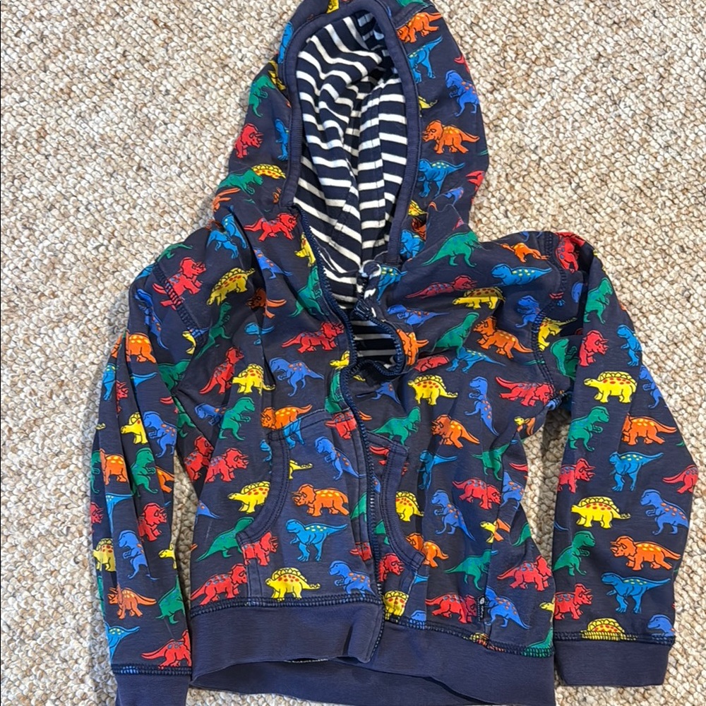JoJo Maman Bebe Blue and Red Hooded Sweatshirt
